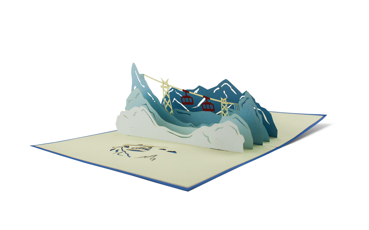 pop up karte Berglandschaft | Diese-Klappkarten I 3D Kunstwerke