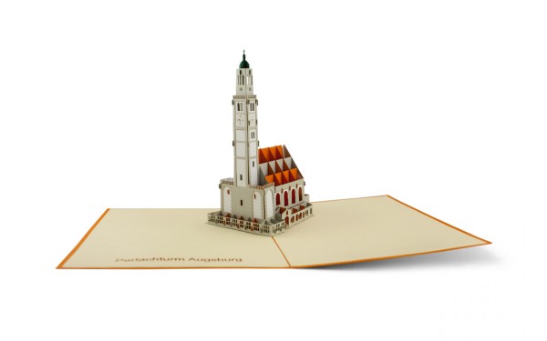 Perlachturm Augsburg Pop Up Karte