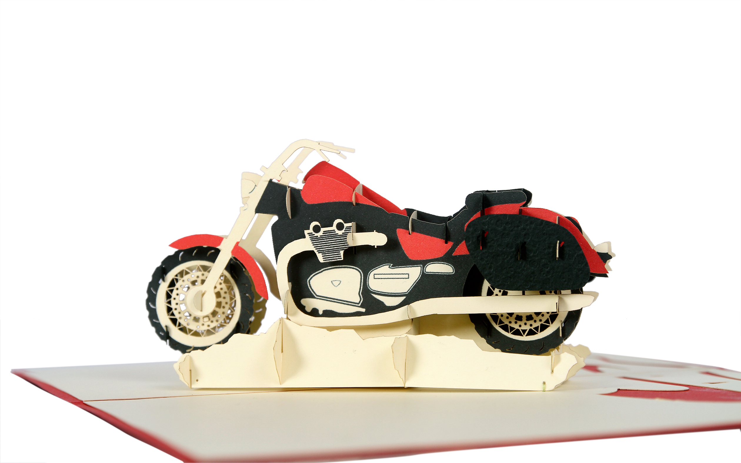 Motorrad 3D Geburtstagskarte Klappkarte Glückwunschkarte Geschenkkarte 