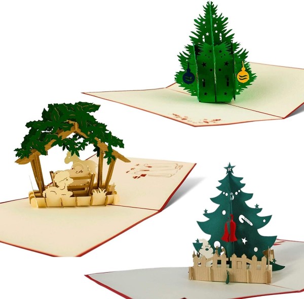 3er Kartenset Weihnachten / W02 W17 W18 - Set8
